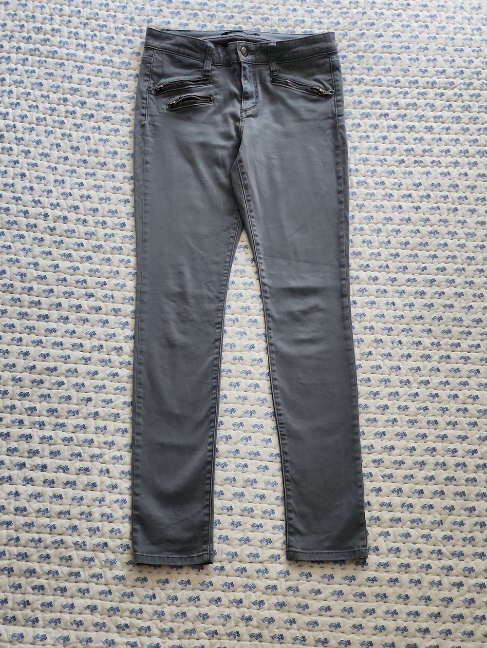 Joe's Jeans Women’s Skinny Straight Moto Jeans Stretch Denim Slate Blue 28